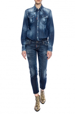 Koszula jeansowa z efektem znoszenia, zdjęcie 2 Koszula jeansowa z efektem znoszenia od Dsquared2